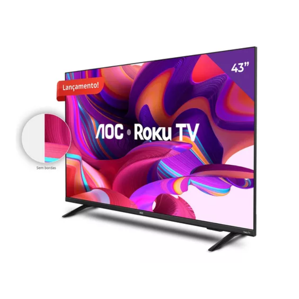 Smart Tv Full Hd 43 Polegadas Aoc Sistema Roku Tv Wi-fi HDMI Smart Tv Full Hd 43 Polegadas Aoc Sistema Roku Tv Wi-fi HDMI